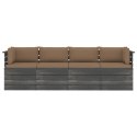 Ogrodowa sofa 4-osobowa z palet, z poduszkami, drewno sosnowe Lumarko!