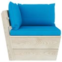  Ogrodowa sofa 3-osobowa z palet, z poduszkami, drewno świerkowe Lumarko!