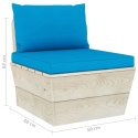  Ogrodowa sofa 4-osobowa z palet, z poduszkami, drewno świerkowe Lumarko!