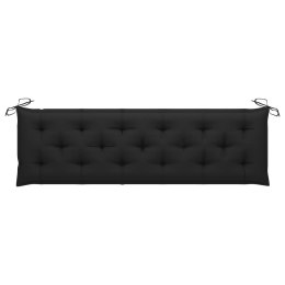  Poduszka na ławkę ogrodową, czarna, 180x50x7 cm, tkanina Lumarko!