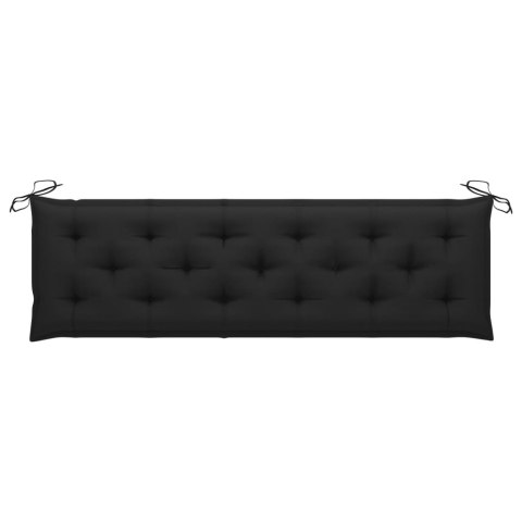  Poduszka na ławkę ogrodową, czarna, 180x50x7 cm, tkanina Lumarko!