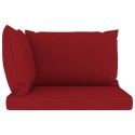  Poduszki na sofę z palet, 3 szt., winna czerwień, tkanina Lumarko!