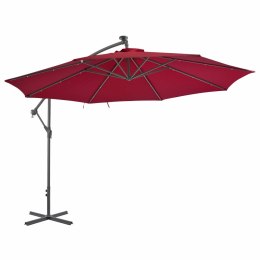  Wiszący parasol z aluminiowym słupkiem, 350 cm, bordowy Lumarko!