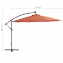 Wiszący parasol ze słupkiem aluminiowym, 350 cm, terakotowy Lumarko!