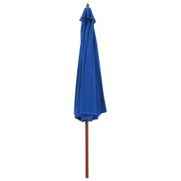  Parasol ogrodowy na drewnianym słupku, 350 cm, niebieski Lumarko!
