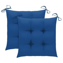  Poduszki na krzesła, 2 szt., niebieskie, 40x40x7 cm, tkanina Lumarko!