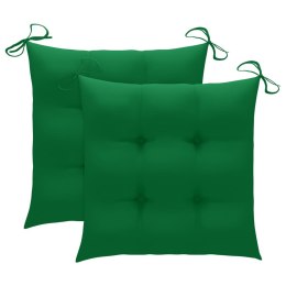  Poduszki na krzesła, 2 szt., zielone, 40x40x7 cm, tkanina Lumarko!