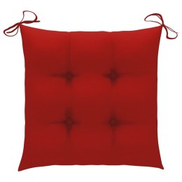 Lumarko Poduszki na krzesła, 2 szt., czerwone, 40x40x7 cm, tkanina
