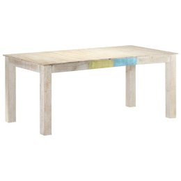  Stół jadalniany, biały, 180 x 90 x 76 cm, lite drewno mango Lumarko!