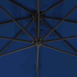  Parasol wiszący ze stalowym słupkiem, 250 x 250 cm, lazurowy Lumarko!