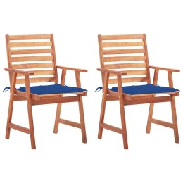  Krzesła ogrodowe z poduszkami, 2 szt., lite drewno akacjowe Lumarko!
