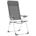 Składane krzesła turystyczne, 2 szt., szare, aluminiowe Lumarko!