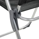  Składane krzesła turystyczne, 2 szt., czarne, aluminiowe Lumarko!