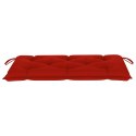  Ławka ogrodowa z czerwoną poduszką, 112 cm, drewno tekowe Lumarko!