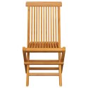  Krzesła ogrodowe z czerwonymi poduszkami, 2 szt., drewno tekowe Lumarko!
