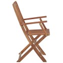  Składane krzesła ogrodowe z poduszkami, 4 szt., drewno akacjowe Lumarko!