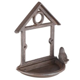  Wiszący karmnik dla ptaków w kształcie domku, 18 cm, brązowy Lumarko!
