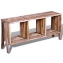  Drewniana szafka pod TV z 3 półkami, drewno tekowe z odzysku Lumarko!