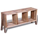  Drewniana szafka pod TV z 3 półkami, drewno tekowe z odzysku Lumarko!