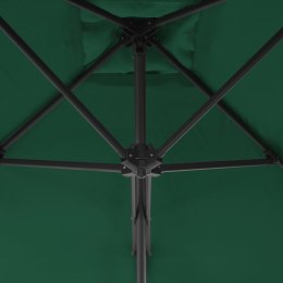  Parasol ogrodowy na słupku stalowym, 250 x 250 cm, zielony Lumarko!