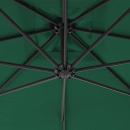  Parasol wiszący ze stalowym słupkiem, 250 x 250 cm, zielony Lumarko!