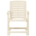  Krzesła ogrodowe, 2 szt., plastikowe, białe Lumarko!