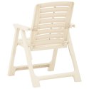  Krzesła ogrodowe, 2 szt., plastikowe, białe Lumarko!