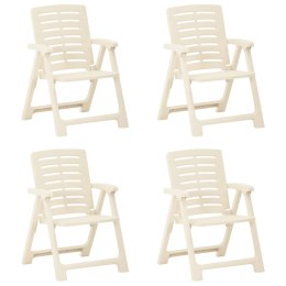  Krzesła ogrodowe, 4 szt., plastikowe, białe Lumarko!