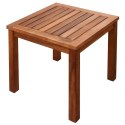  Leżaki ze stolikiem, 2 szt., lite drewno akacjowe i textilene Lumarko!