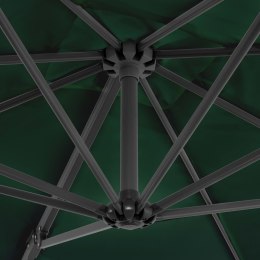  Parasol wiszący z aluminiowym słupkiem, 250x250 cm, zielony Lumarko!
