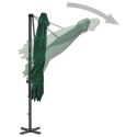  Parasol wiszący z aluminiowym słupkiem, 250x250 cm, zielony Lumarko!