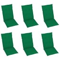  Poduszki na krzesła ogrodowe, 6 szt., zielone, 120x50x4 cm Lumarko!