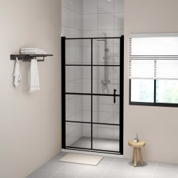  Drzwi prysznicowe, hartowane szkło, 100x178 cm, czarne