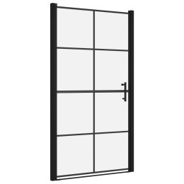  Drzwi prysznicowe, hartowane szkło, 100x178 cm, czarne