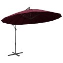  Wiszący parasol ogrodowy, burgund, 3 m, słupek aluminiowy Lumarko!