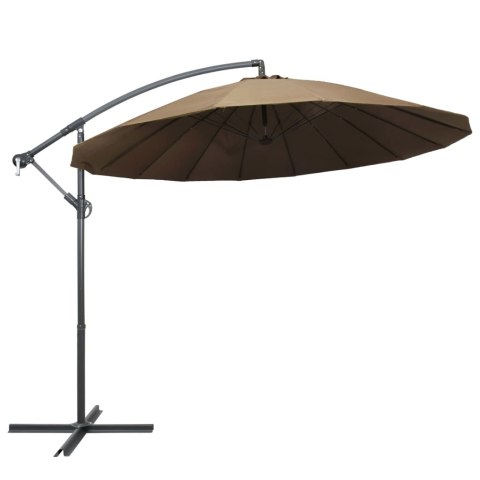  Wiszący parasol ogrodowy, taupe, 3 m, słupek aluminiowy Lumarko!