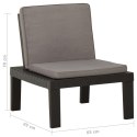  Krzesła ogrodowe z poduszkami, 2 szt., plastik, szare Lumarko!