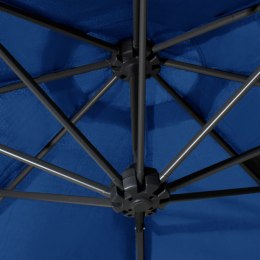  Parasol ścienny na metalowym słupku, 300 cm, niebieski Lumarko!