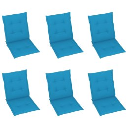  Poduszki na krzesła ogrodowe, 6 szt., niebieskie, 100x50x4 cm Lumarko!