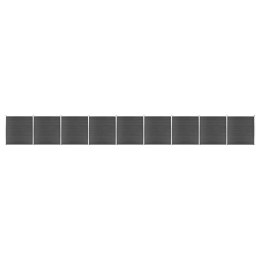  Zestaw ogrodzeniowy z WPC, 1564x186 cm, czarny Lumarko!