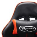  Fotel dla gracza z podnóżkiem, czarno-pomarańczowy Lumarko!