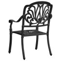  Krzesła ogrodowe 2 szt., odlewane aluminium, czarne Lumarko!