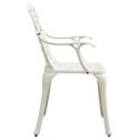  Krzesła ogrodowe 4 szt., odlewane aluminium, białe Lumarko!