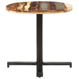 Lumarko Okrągły stolik bistro, Ø70x75 cm, lite drewno z odzysku