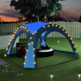  Namiot imprezowy z LED i 4 ściankami, 3,6x3,6x2,3 m, niebieski Lumarko!