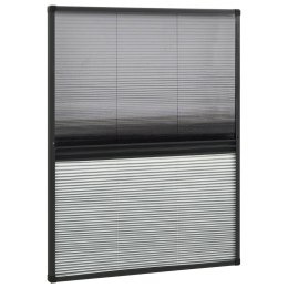  Plisowana moskitiera okienna z roletą, aluminium, 80x100 cm Lumarko!