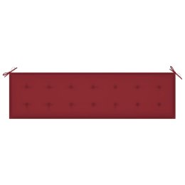  Poduszka na ławkę ogrodową, winna czerwień, 180x50x4 cm Lumarko!