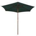  Parasol ogrodowy, 270x270 cm, drewno, zielony Lumarko!