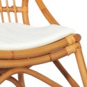  Krzesło rattanowe, jasnobrązowe, lniana poduszka Lumarko!