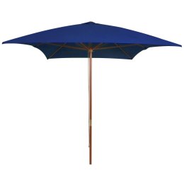  Parasol ogrodowy na drewnianym słupku, niebieski, 200x300 cm Lumarko!